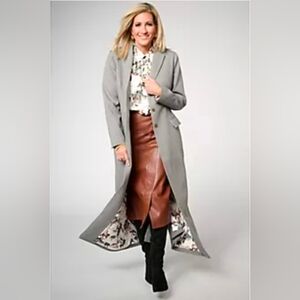 Studio Park x Shawn Killinger Full Length Herringbone Topcoat Large